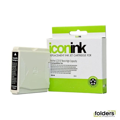 Icon Compatible Brother LC37/LC57 Black Ink Cartridge - Folders
