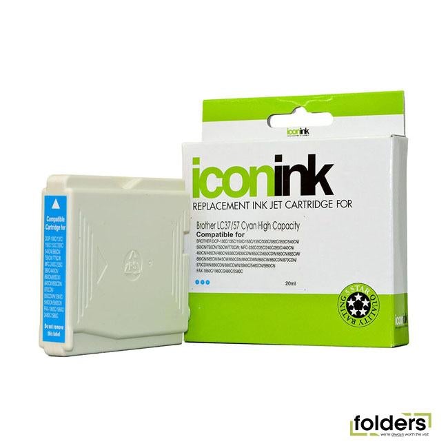 Icon Compatible Brother LC37/LC57 Cyan Ink Cartridge - Folders