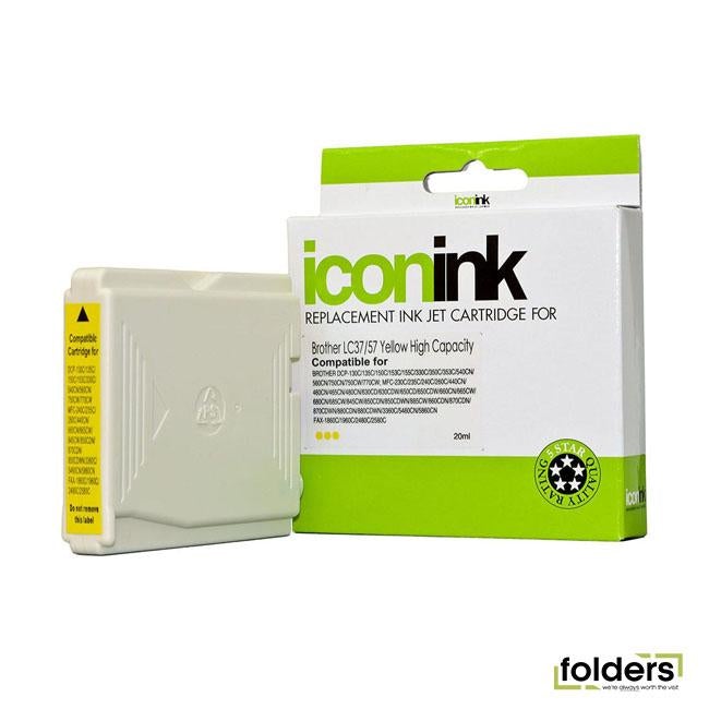 Icon Compatible Brother LC37/LC57 Yellow Ink Cartridge - Folders
