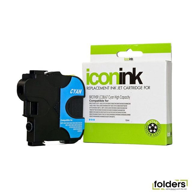 Icon Compatible Brother LC38/LC67 Cyan Ink Cartridge - Folders