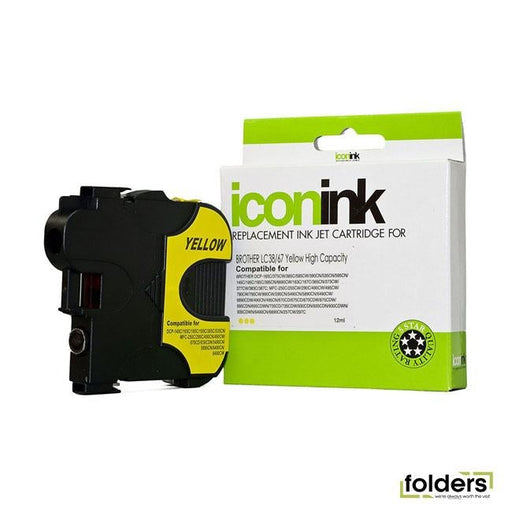 Icon Compatible Brother LC38/LC67 Yellow Ink Cartridge - Folders