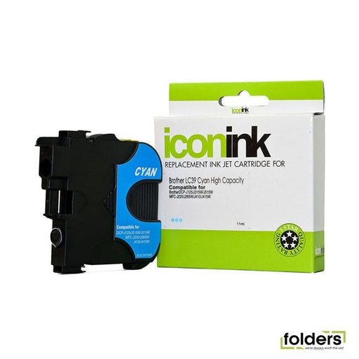 Icon Compatible Brother LC39 Cyan Ink Cartridge - Folders