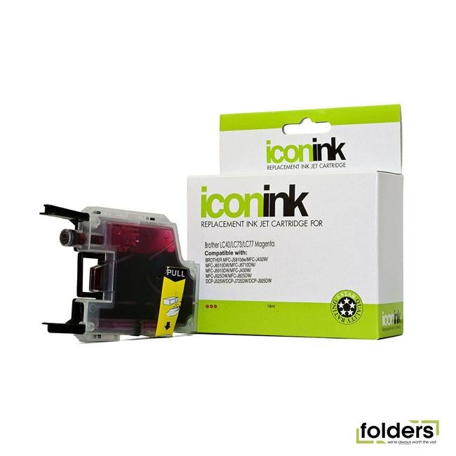 Icon Compatible Brother LC77/LC73/LC40 Magenta Ink Cartridge - Folders