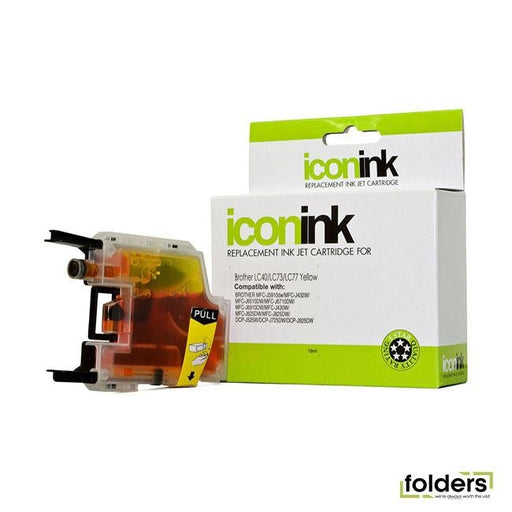 Icon Compatible Brother LC77/LC73/LC40 Yellow Ink Cartridge - Folders
