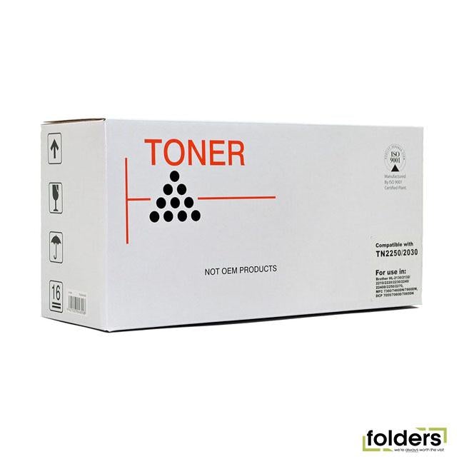 Icon Compatible Brother TN2250 / TN2030 Black Toner Cartridge - Folders