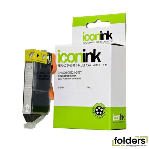 Icon Compatible Canon CLi-526 Grey Ink Cartridge - Folders