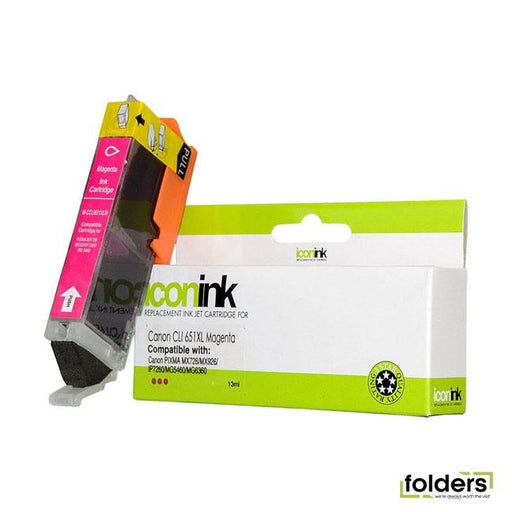 Icon Compatible Canon CLI-651XL Magenta Ink Cartridge - Folders