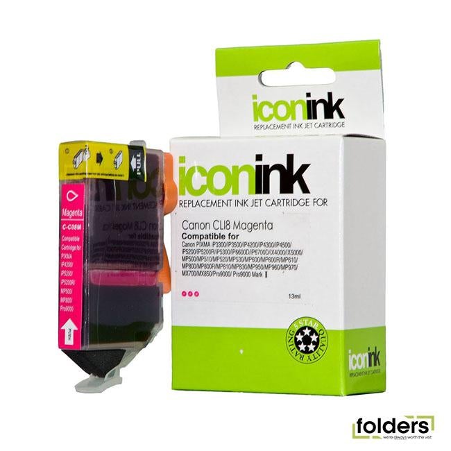 Icon Compatible Canon CLi-8M Magenta Ink Cartridge - Folders