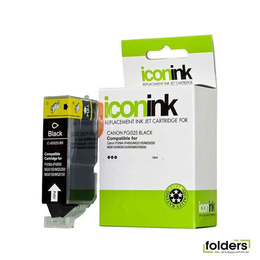 Icon Compatible Canon PGi-525 Black Ink Cartridge - Folders