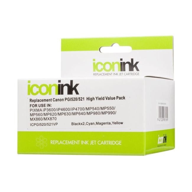 Icon Compatible Canon PGI520 CLI521 BBCMY Ink Value Pack