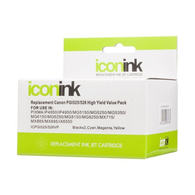 Icon Compatible Canon PGI525 CLI526 BBCMY Ink Value Pack