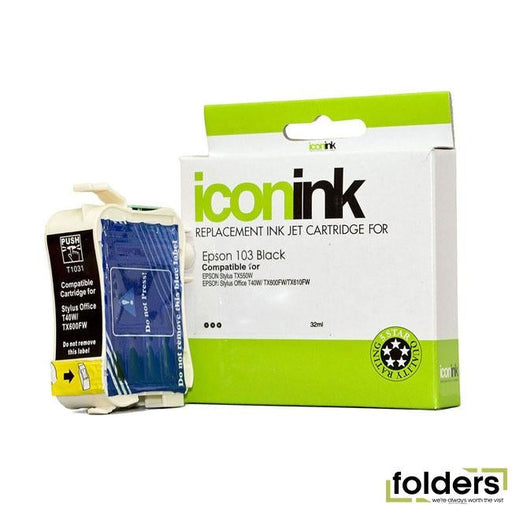 Icon Compatible Epson 103 Black Ink Cartridge - Folders
