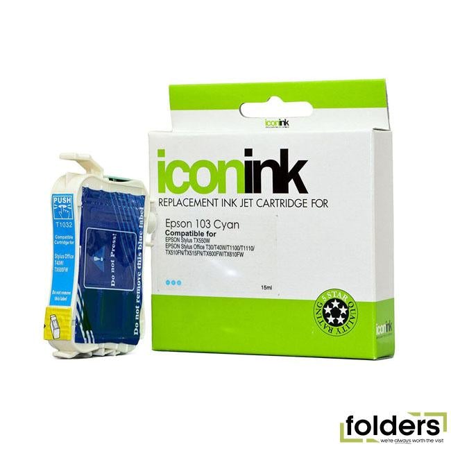 Icon Compatible Epson 103 Cyan Ink Cartridge - Folders