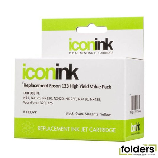 Icon Compatible Epson 133 B/C/M/Y Value Pack - Folders