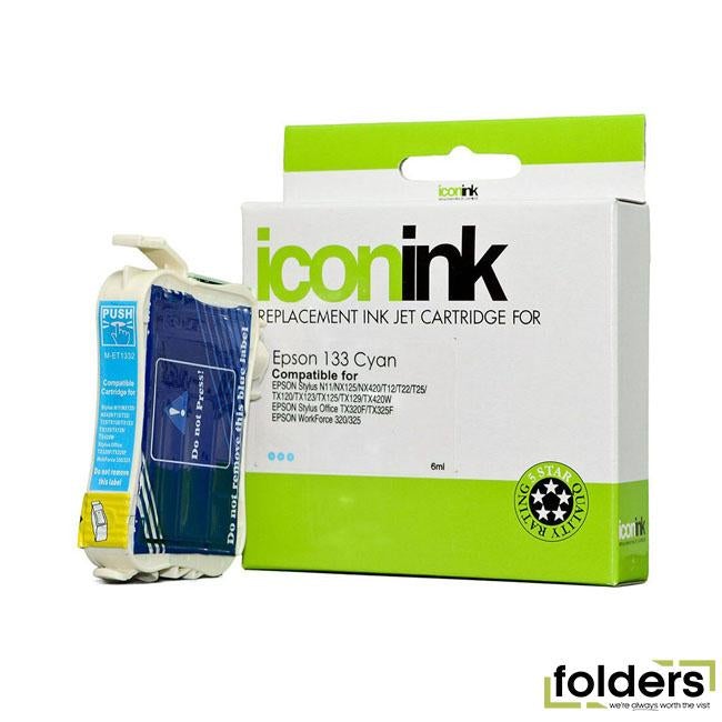 Icon Compatible Epson 133 Cyan Ink Cartridge - Folders
