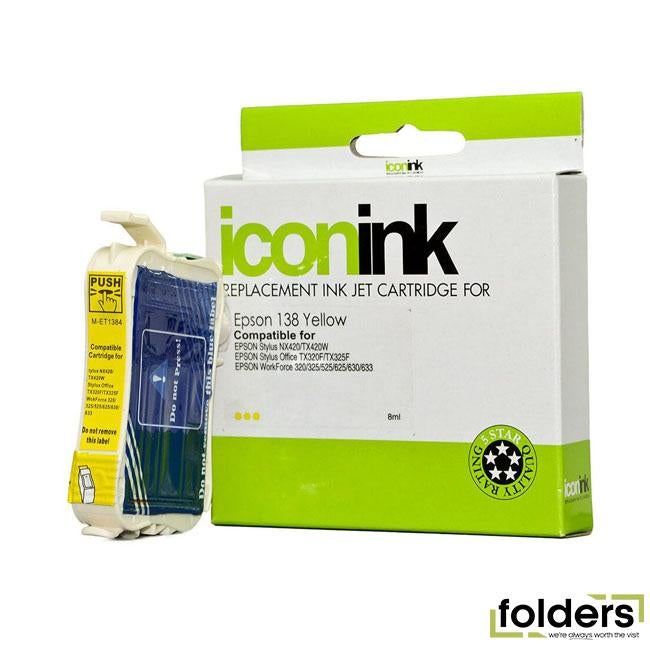 Icon Compatible Epson 138 Yellow Ink Cartridge - Folders