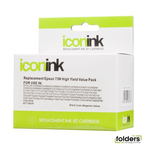 Icon Compatible Epson 73N B/C/M/Y Value Pack - Folders