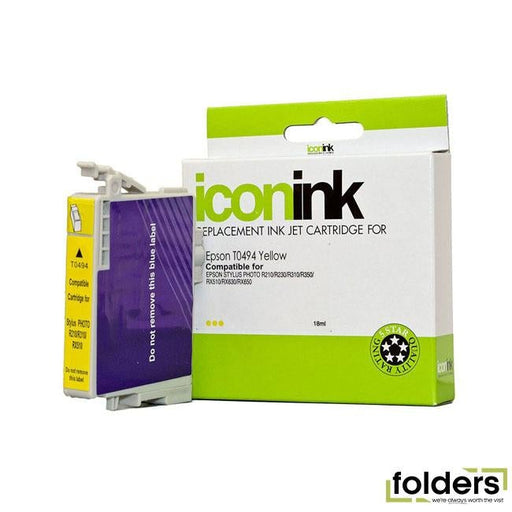Icon Compatible Epson T0494 Yellow Ink Cartridge - Folders