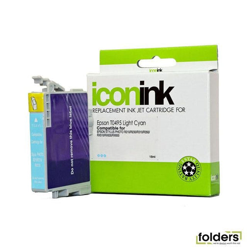 Icon Compatible Epson T0495 Light Cyan Ink Cartridge - Folders