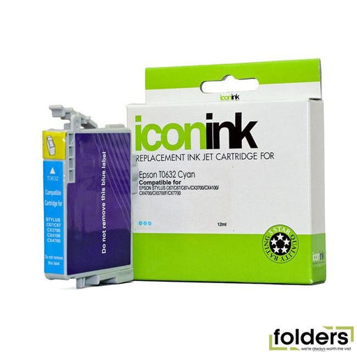 Icon Compatible Epson T0632 Cyan Ink Cartridge - Folders
