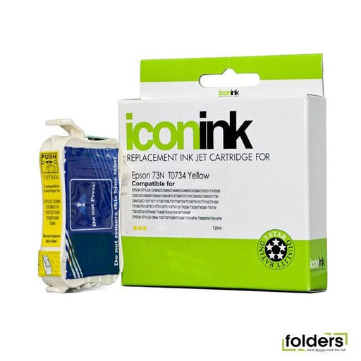 Icon Compatible Epson T0734 Yellow 73N Ink Cartridge - Folders