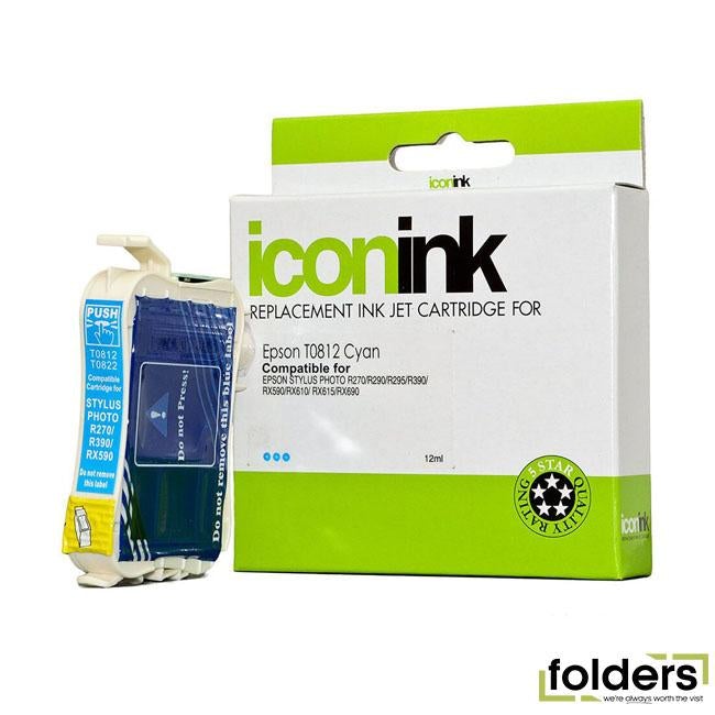 Icon Compatible Epson T0812 Cyan 81N Ink Cartridge - Folders