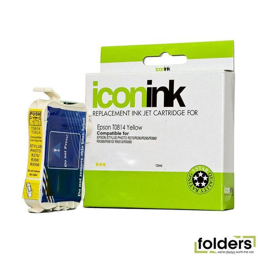 Icon Compatible Epson T0814 Yellow 81N Ink Cartridge - Folders