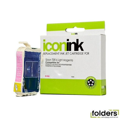 Icon Compatible Epson T0816 Light Magenta 81N Ink Cartridge - Folders