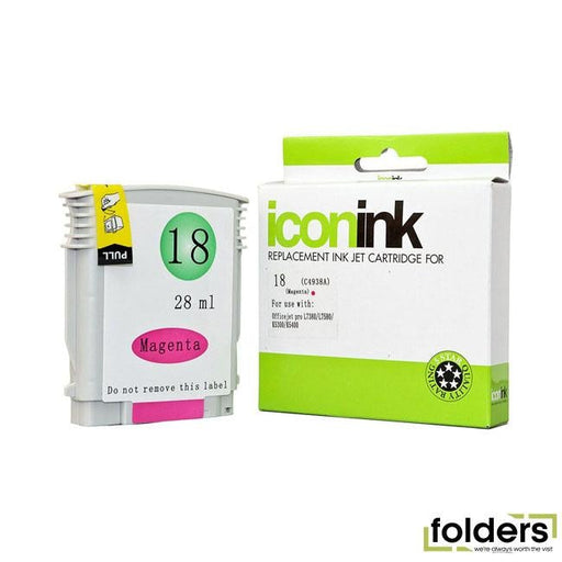 Icon Compatible HP 18 Magenta Ink Cartridge (C4938A) - Folders