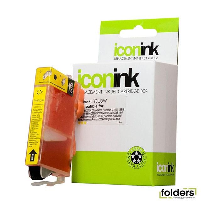 Icon Compatible HP 564 Yellow XL Ink Cartridge (CB325WA) - Folders