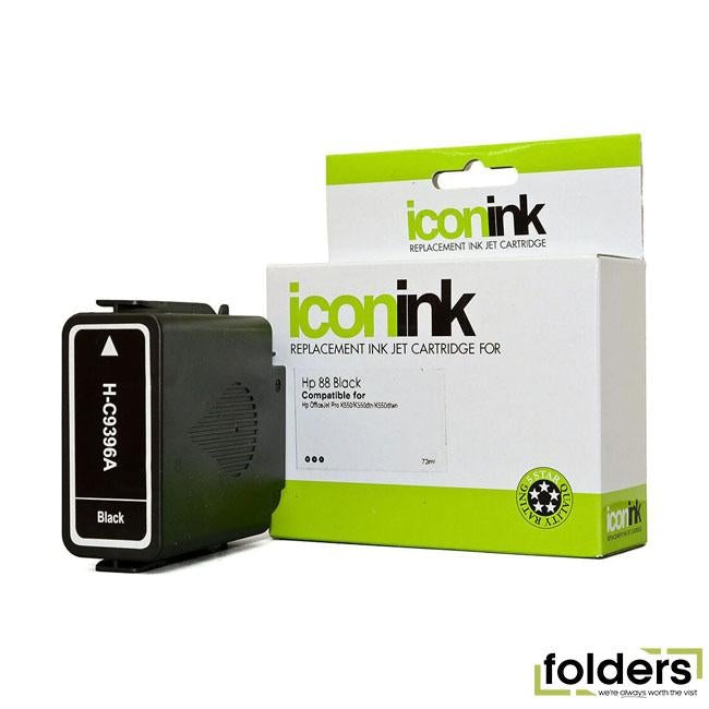 Icon Compatible HP 88 Black High Capacity Ink Cartridge (C9396A) - Folders