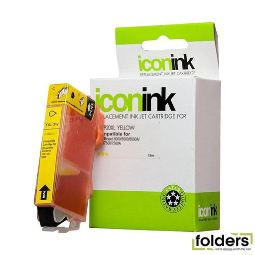 Icon Compatible HP 920 Yellow XL Ink Cartridge (CD974AA) - Folders