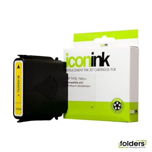 Icon Compatible HP 940 Yellow XL Ink Cartridge (C4909AA) - Folders