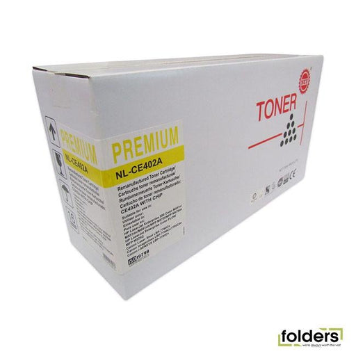Icon Compatible HP CE402A Yellow Toner Cartridge (507A) - Folders