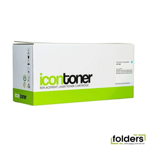 Icon Compatible HP CF381A Cyan Toner Cartridge (312A) - Folders