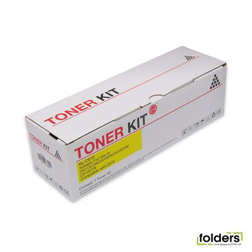 Icon Compatible OKI C610 Yellow Toner - Folders