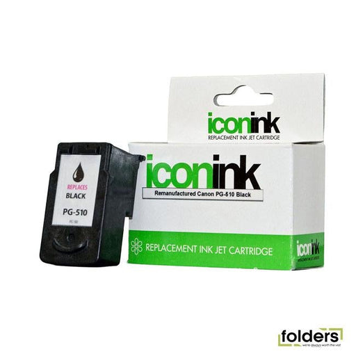 Icon Remanufactured Canon PG510 Black Ink Cartridge - Folders