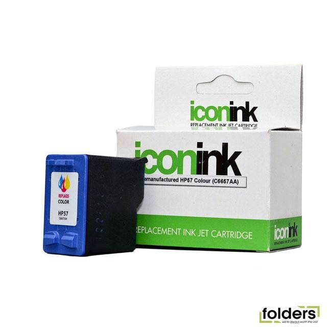 Icon Remanufactured HP 57 C6657A Colour Ink Cartridge (C6657AA) - Folders