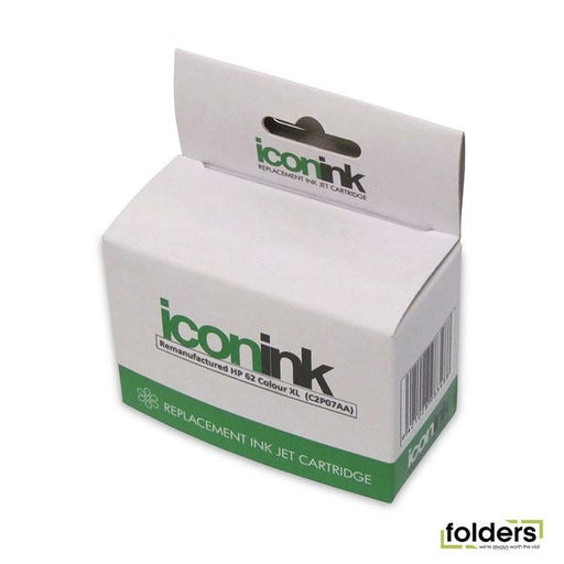 Icon Remanufactured HP 62 Colour XL Ink Cartridge (C2P07AA ) - Folders