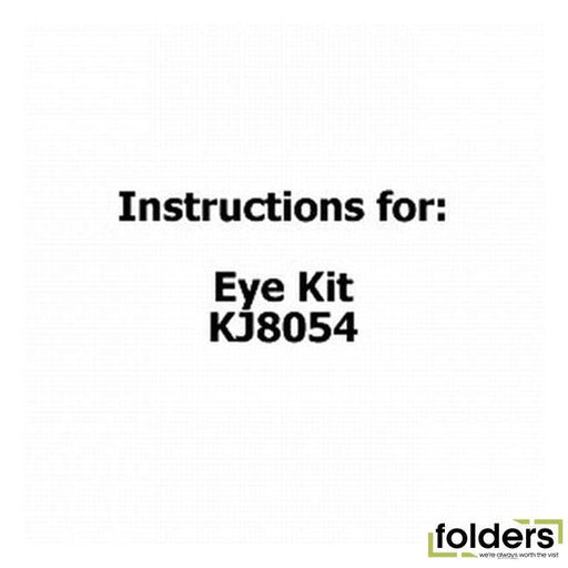Instructions for eye kit kj8054 - Folders