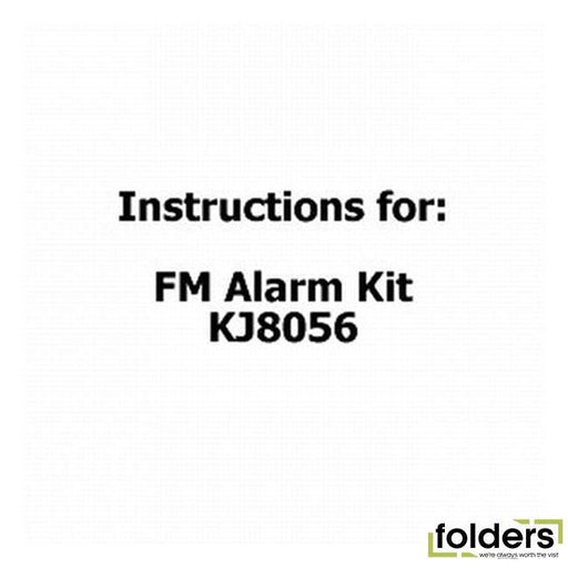 Instructions for fm alarm kit kj8056 - Folders