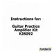 Instructions for guitar practice amplifier kit kj8092 - Folders