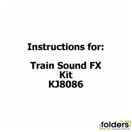 Instructions for train sound fx kit kj8086 - Folders