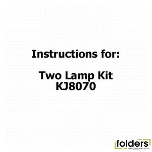 Instructions for two lamp kit kj8070 - Folders