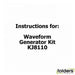 Instructions for waveform generator kit - kj8110 - Folders