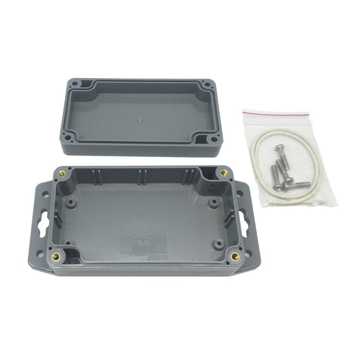 IP65 Sealed ABS Enclosures - Dark Grey with Mounting Flange - 115x65x40mm - Folders