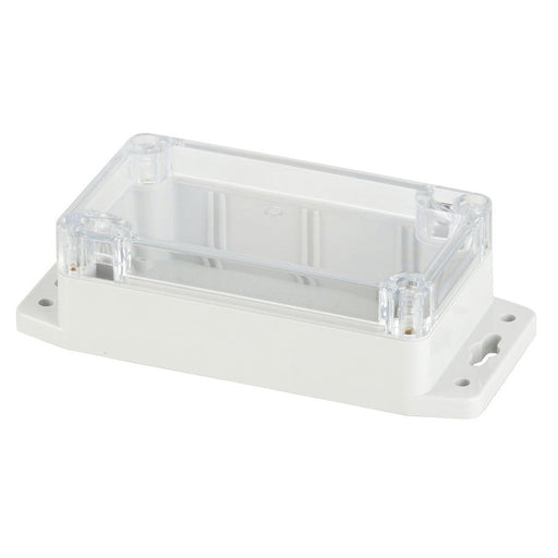 IP65 Sealed Polycarbonate Enclosure with Mounting Flange - 115(W) x 65(D) x 40(H)mm - Folders