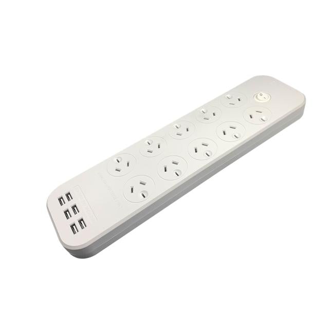 Jackson 10-Way Power Board With 6X Usb-A Fast Charging Ports (4.5A)