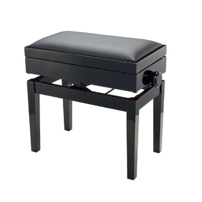 K&M Piano Bench adjustable in black polish