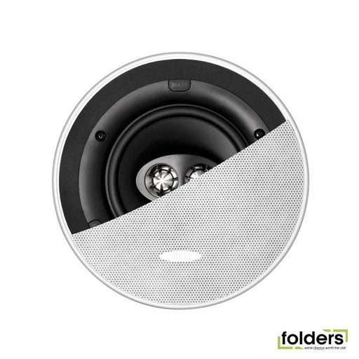 KEF Ultra Thin Bezel 6.5' Dual Stereo Round In-Ceiling Speaker. - Folders